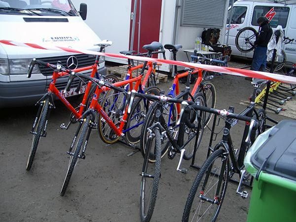 The US Team bikes - a mix of Treks and Konas - nice and clean and ready to go