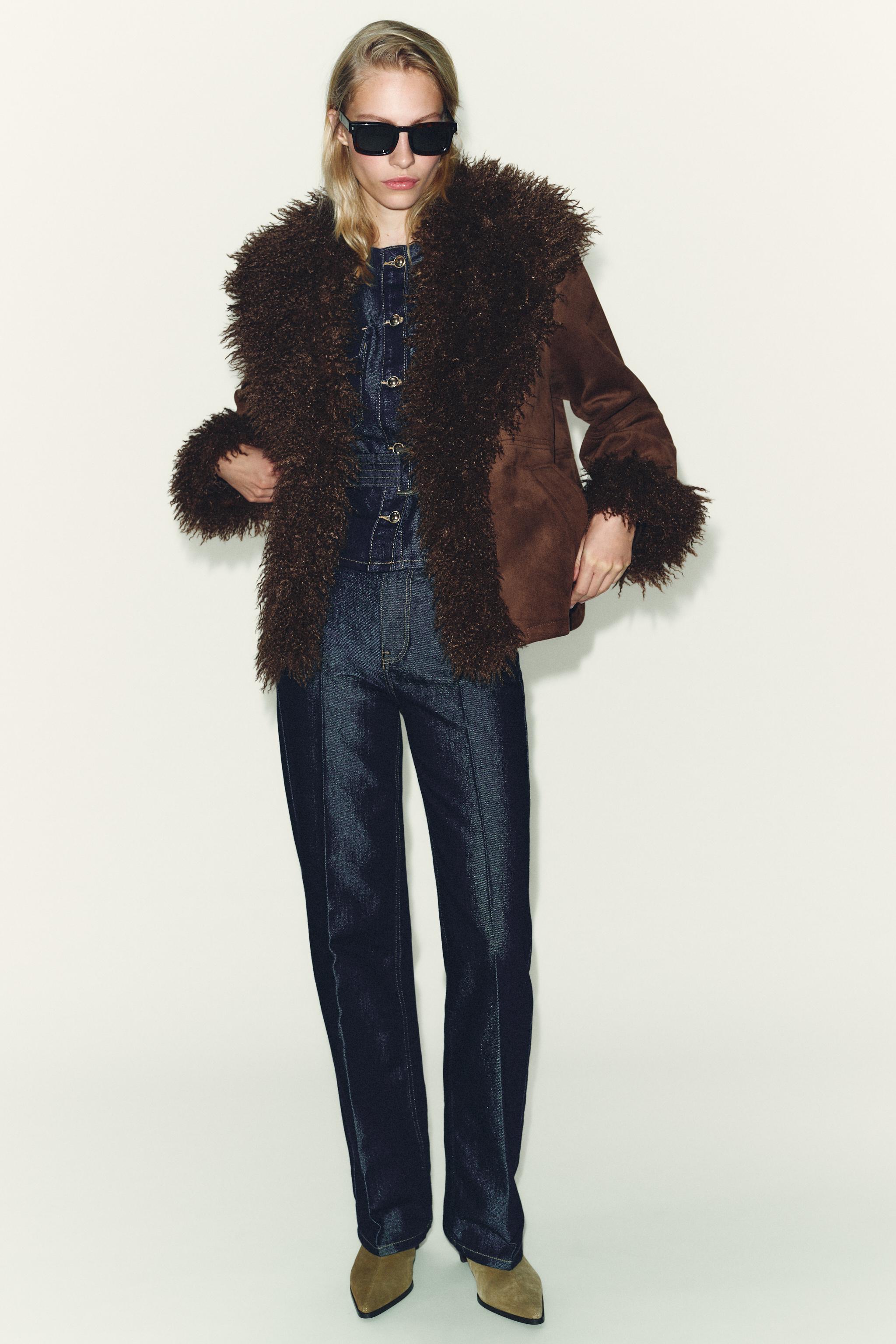 Z1975 Straight Leg Mid-Rise Creased Jeans