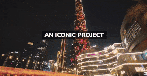 The SpinetiX-powered LED video wall in Dubai. 