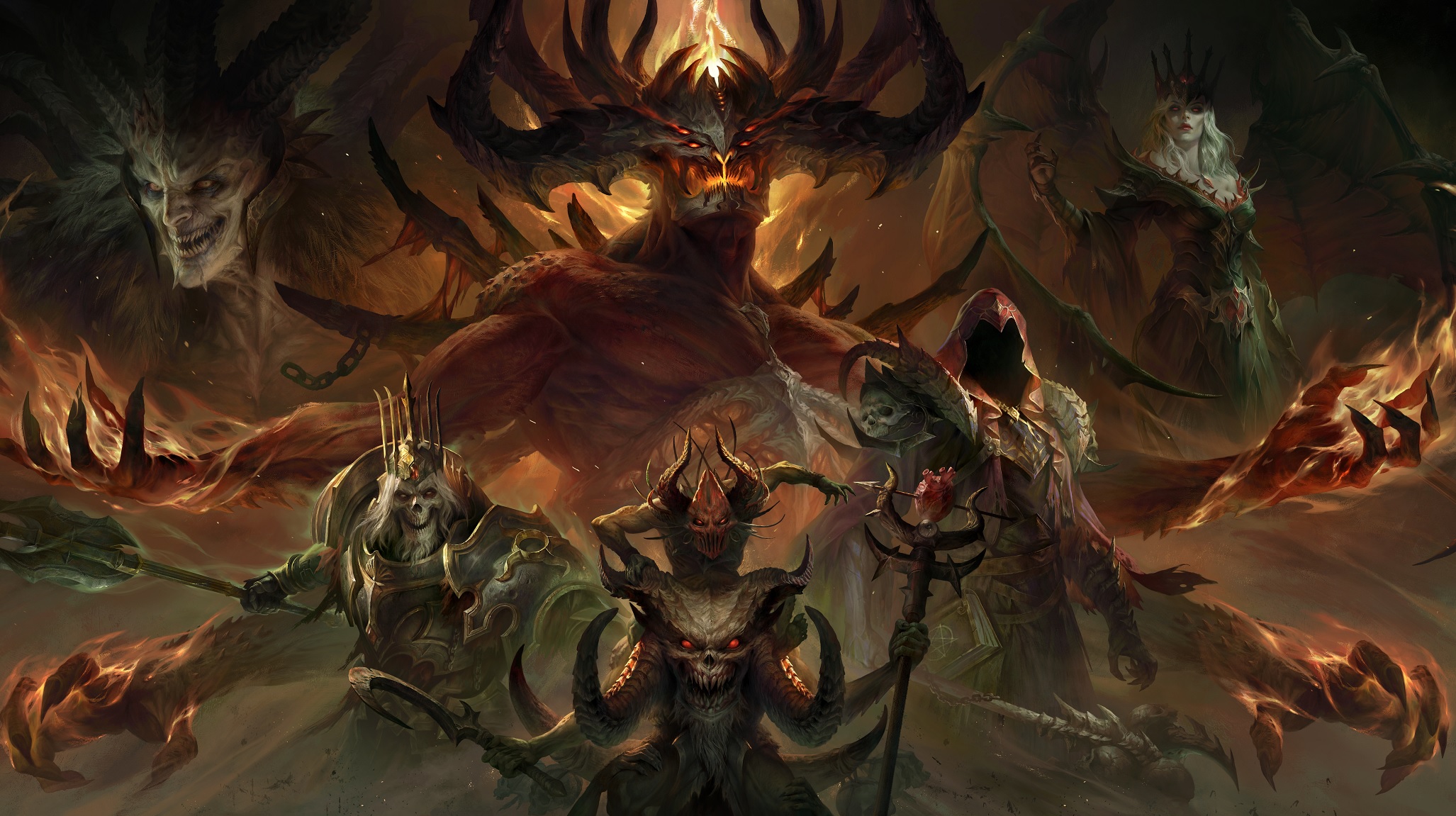 Diablo Immortal key art bosses