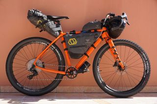 Image shows one of the bikes being ridden at the 2023 Atlas Mountain Race