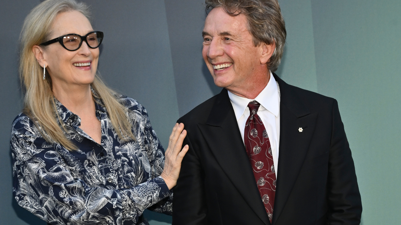 Meryl Streep and Martin Short at the Season 4 premiere of Hulu&#039;s &quot;Only Murders In The Building&quot; at Paramount Studios on August 22, 2024 in Los Angeles, California.