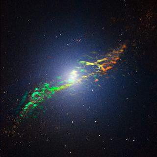 Elliptical Centaurus A Galaxy's Bright Center