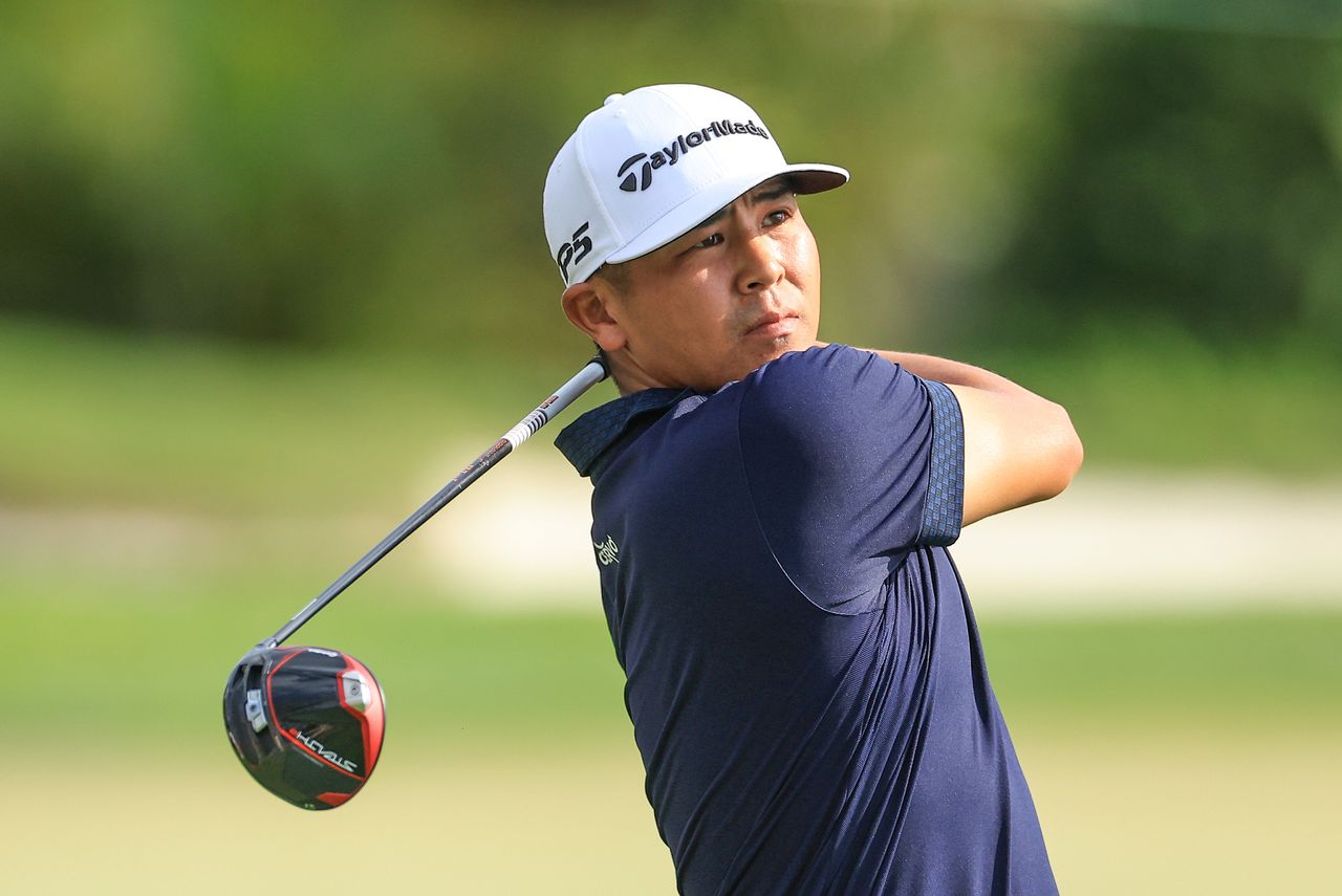 Kurt Kitayama takes a shot during the 2023 Arnold Palmer Invitational at Bay Hill