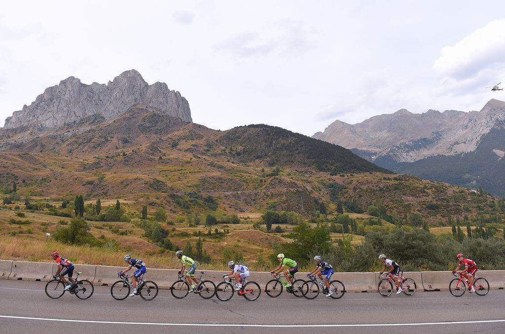 The breakaway group during the short and frenetic stage
