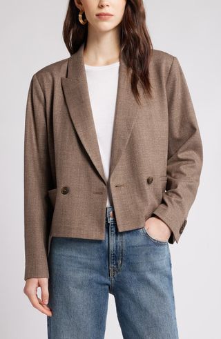 Double Breasted Crop Blazer