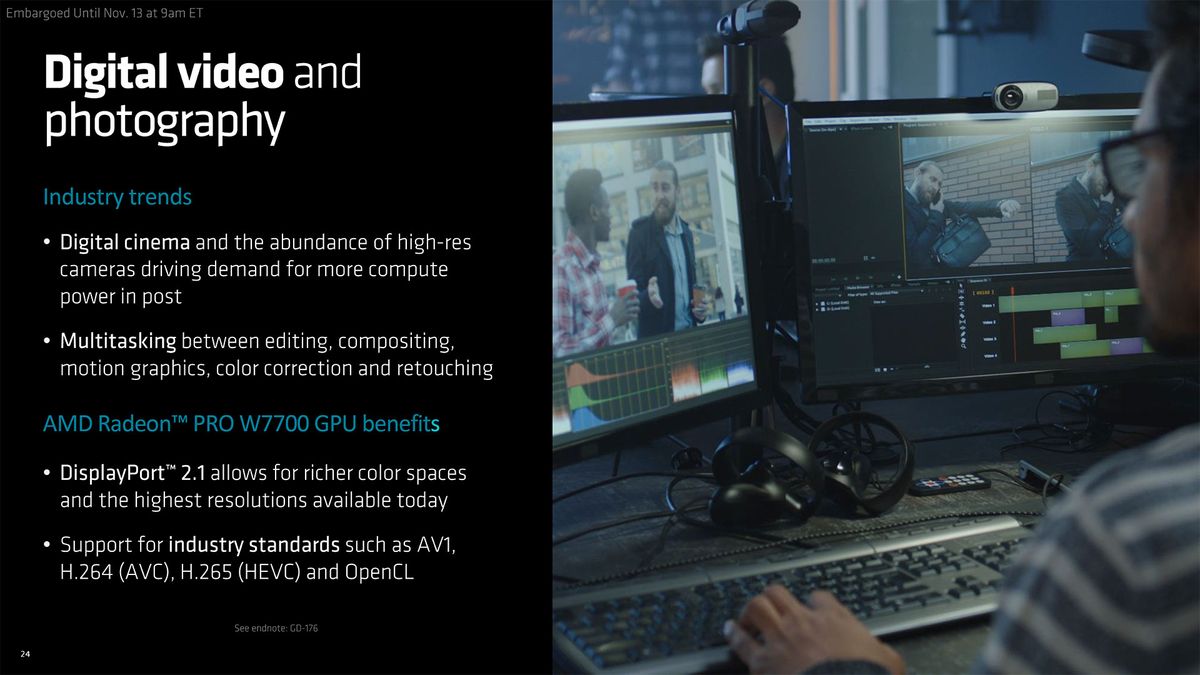 AMD Radeon Pro W7700 Slide Deck