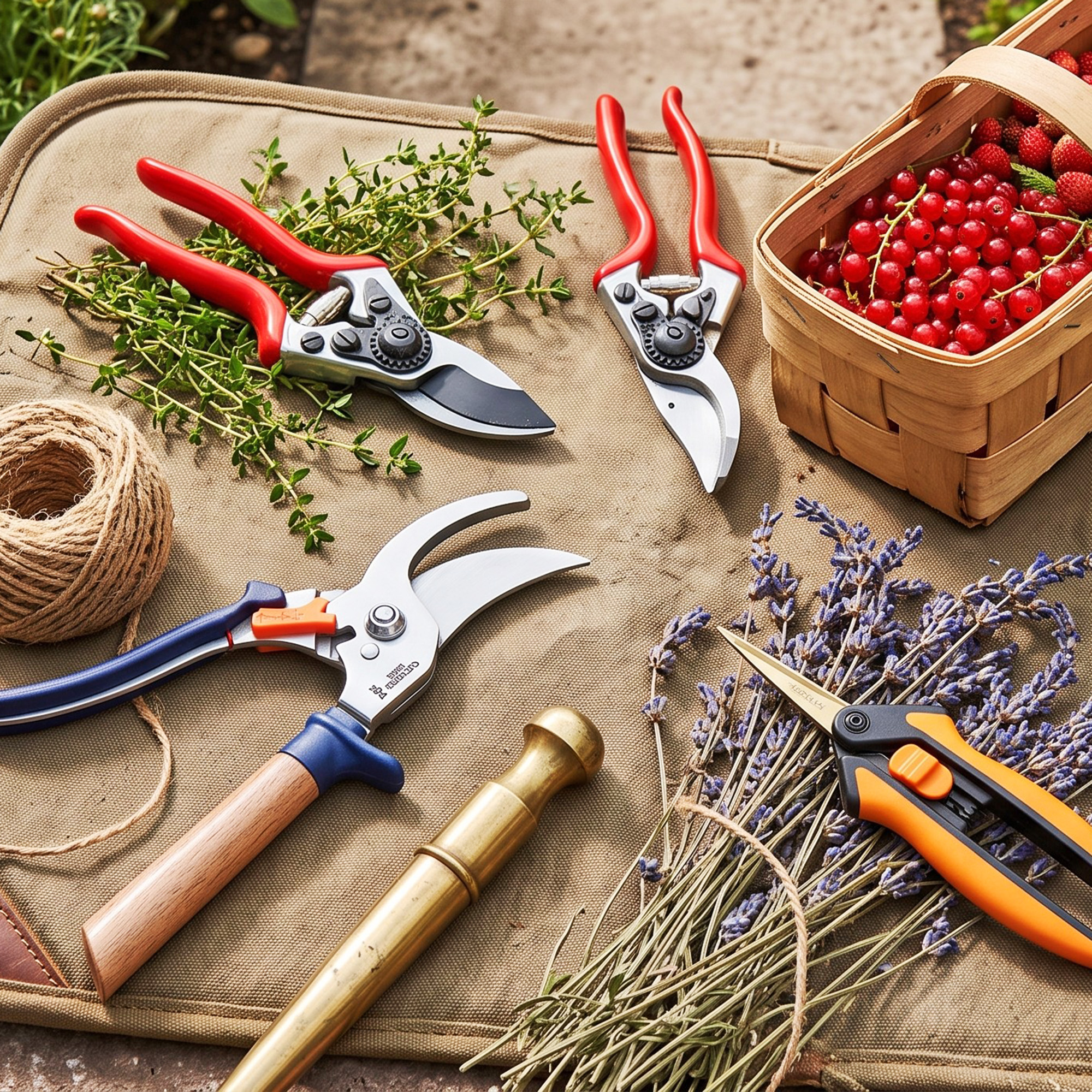 AI-generated lifestyle image showing our tried-and-tested garden pruners selection