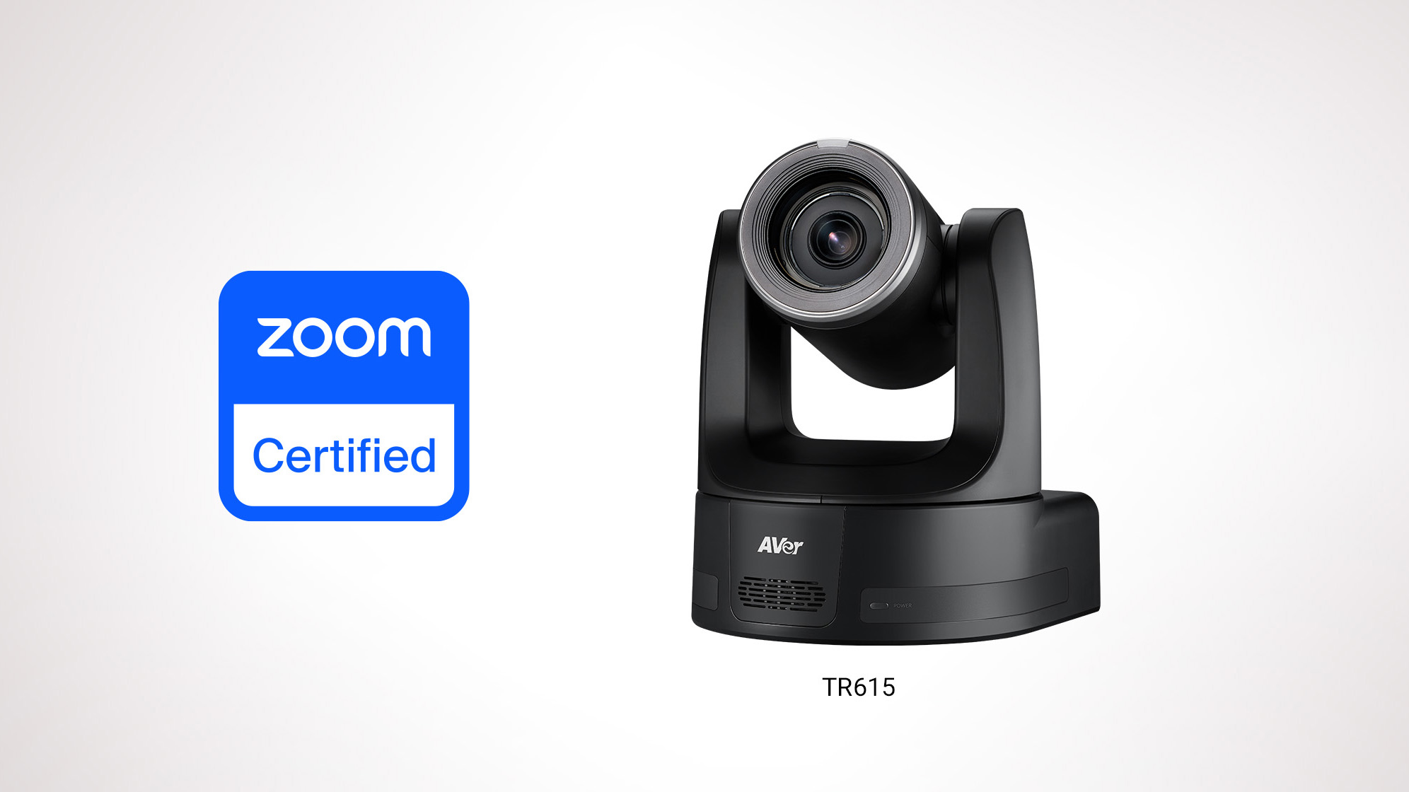 The AVer TR615 PTZ Zoom-certified PTZ camera. 
