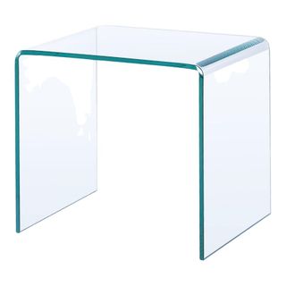A glass coffee table