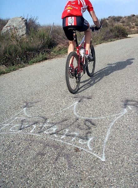 Gang signs littered the Fontana, California course.
