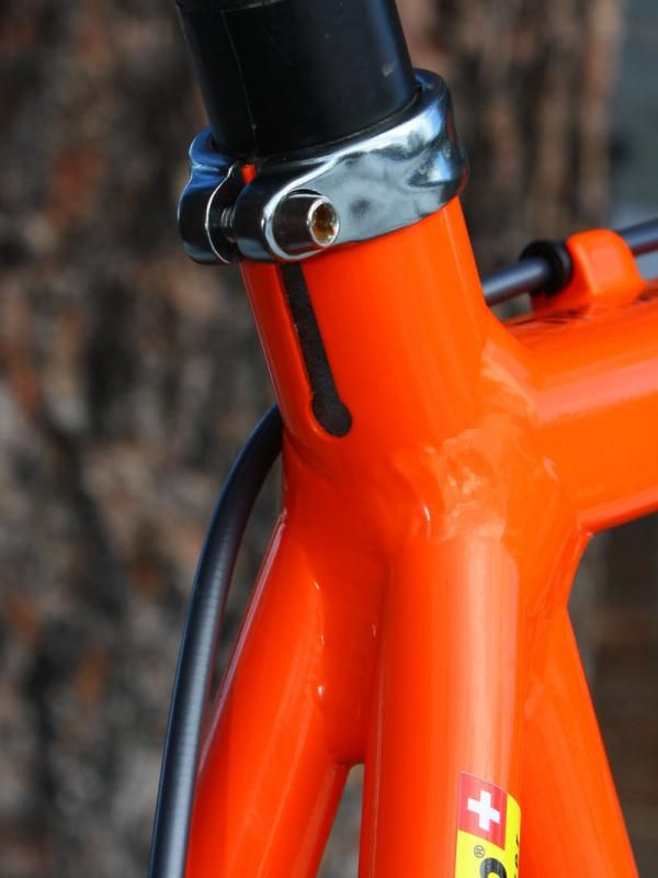 The seat post slot is notably longer than usual.