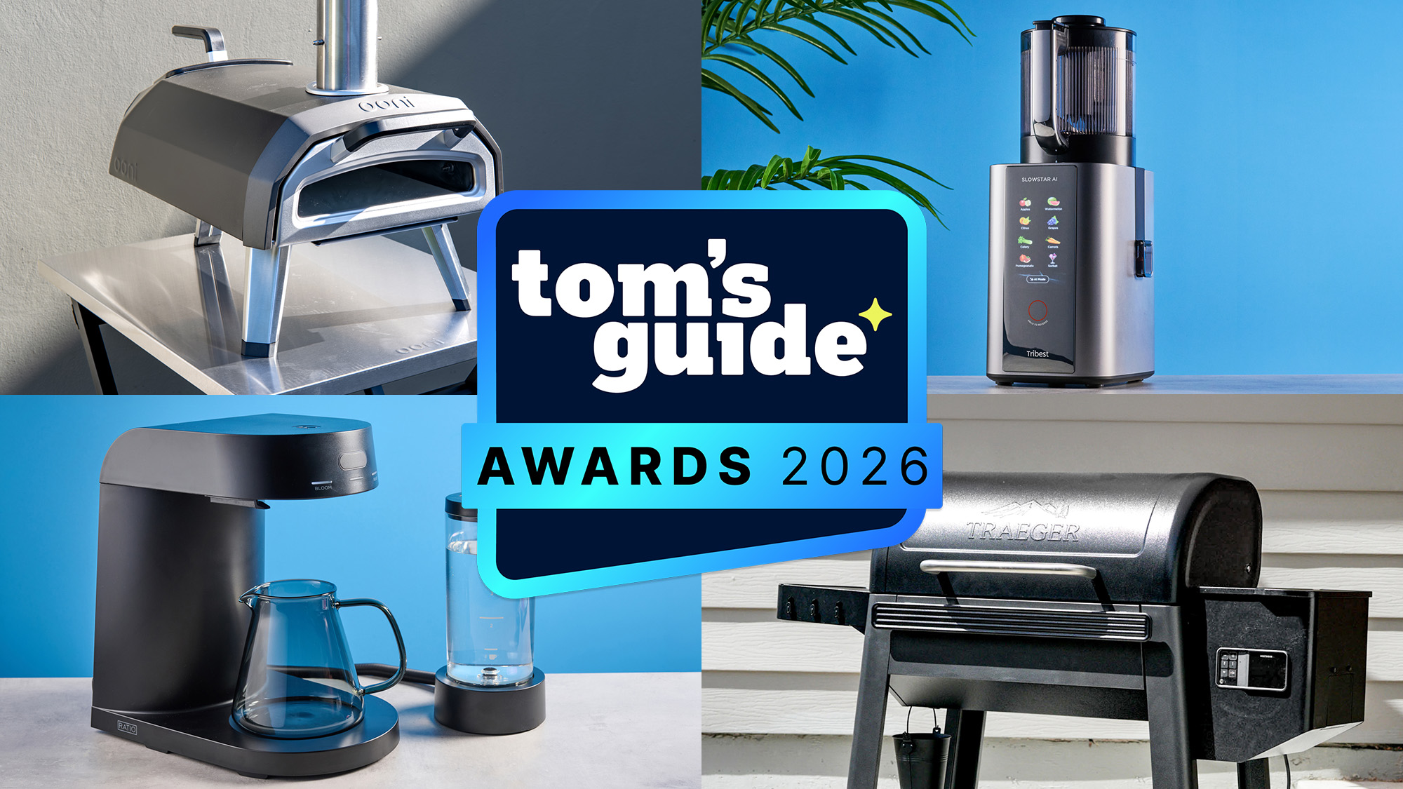 Tom's Guide Awards 2026 logo and winning products for the Homes category