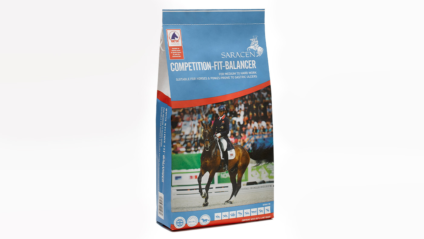 Saracen Competition-Fit Balancer, a suitable feed for horses with ulcers