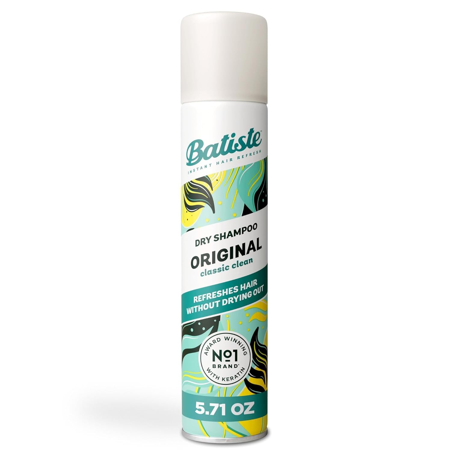 Batiste, Batiste Dry Shampoo, Original Fragrance Classic Clean, Refresh Hair and Absorb Oil Between Washes, Waterless Shampoo for Added Hair Texture and Body, 5.71 Oz