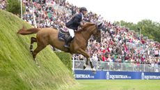 Hickstead Derby meeting &ndash; a competitor on the bank