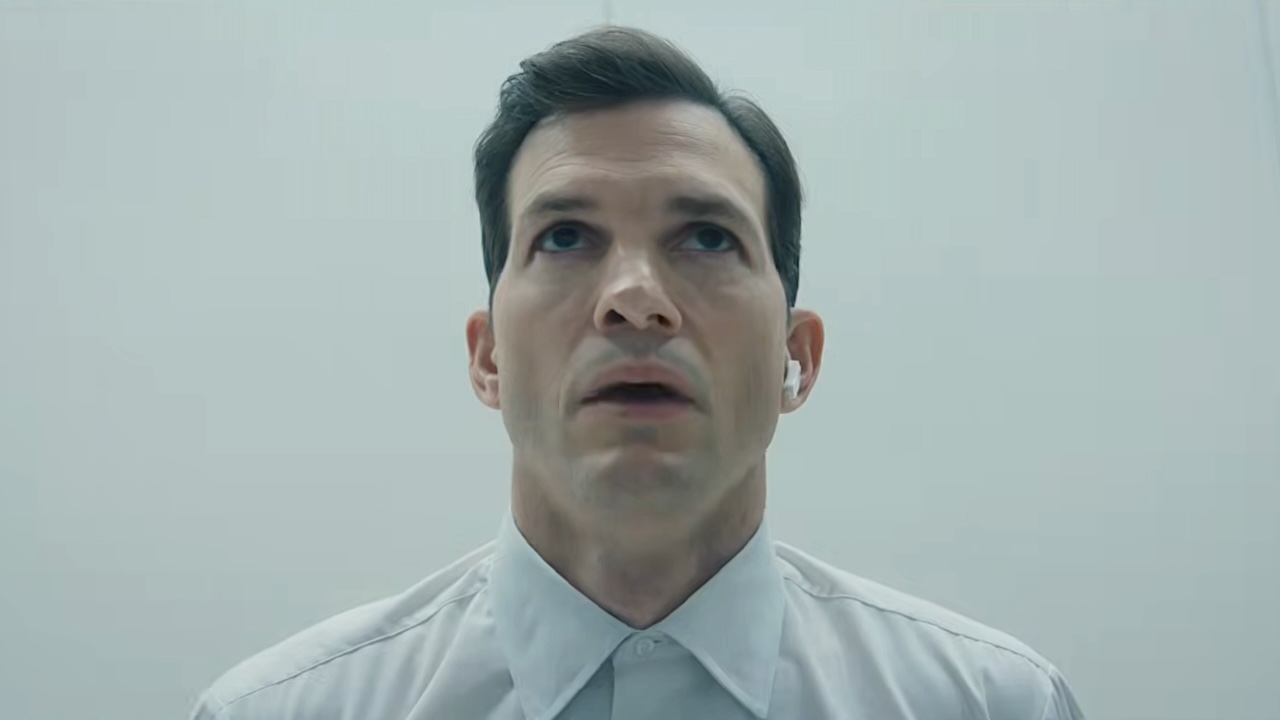 The Corporation in elevator wearing white shirt in The Beauty Season 1