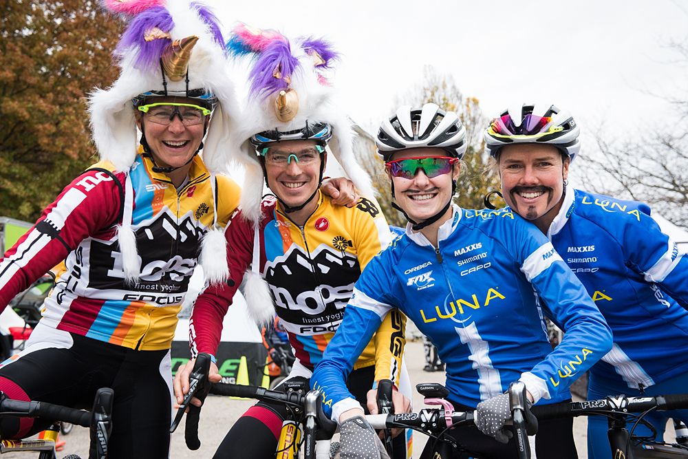 Getting in the spirit of Halloween or just personality types, everyone had fun at the races.