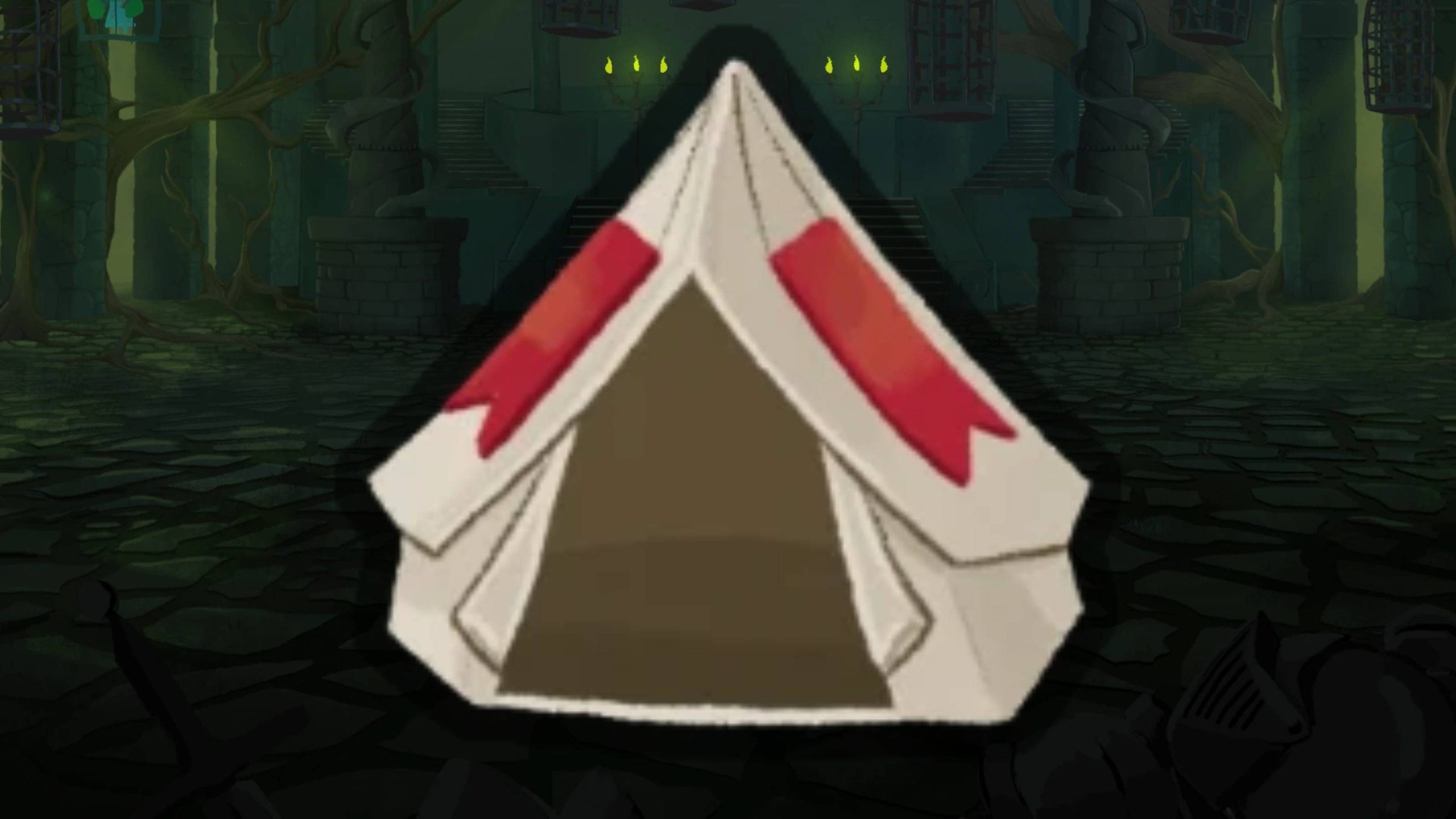 Miniature Tent relic large against a StS2 background