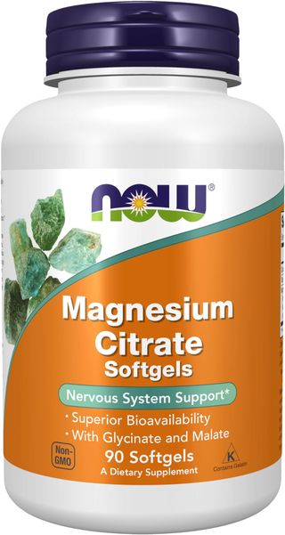 Now Supplements, Magnesium Citrate, Enzyme Function*, Nervous System Support*, 120 Veg Capsules