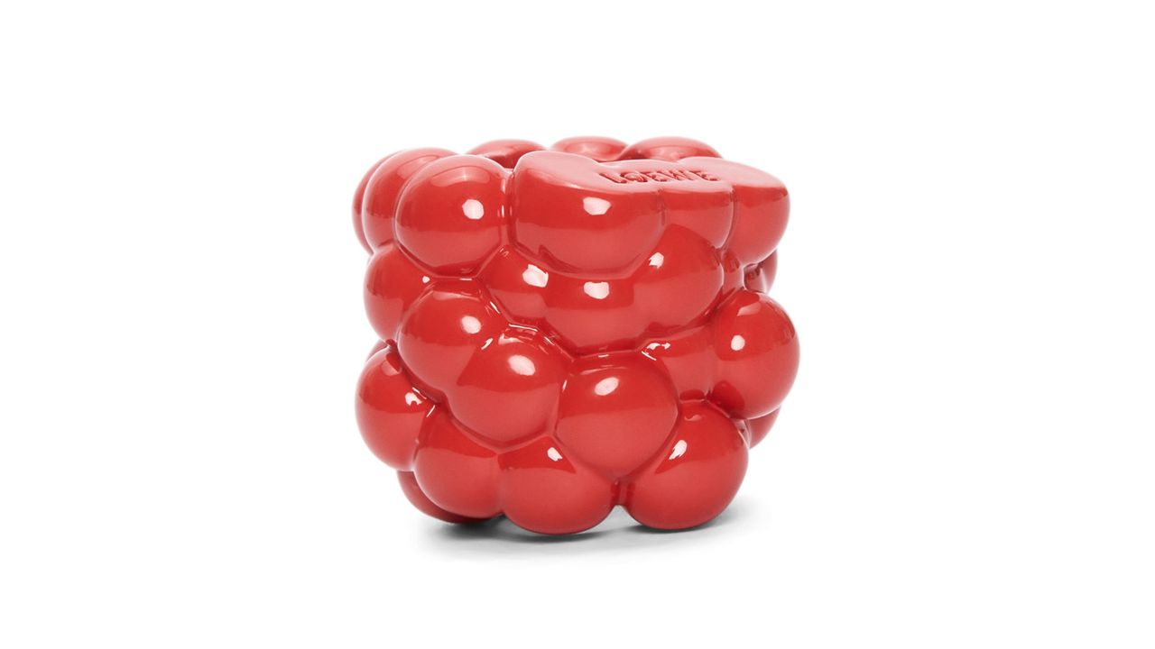 Red rasberry bag charm by Loewe, as alternative Valentine&#039;s Day 2024 gift