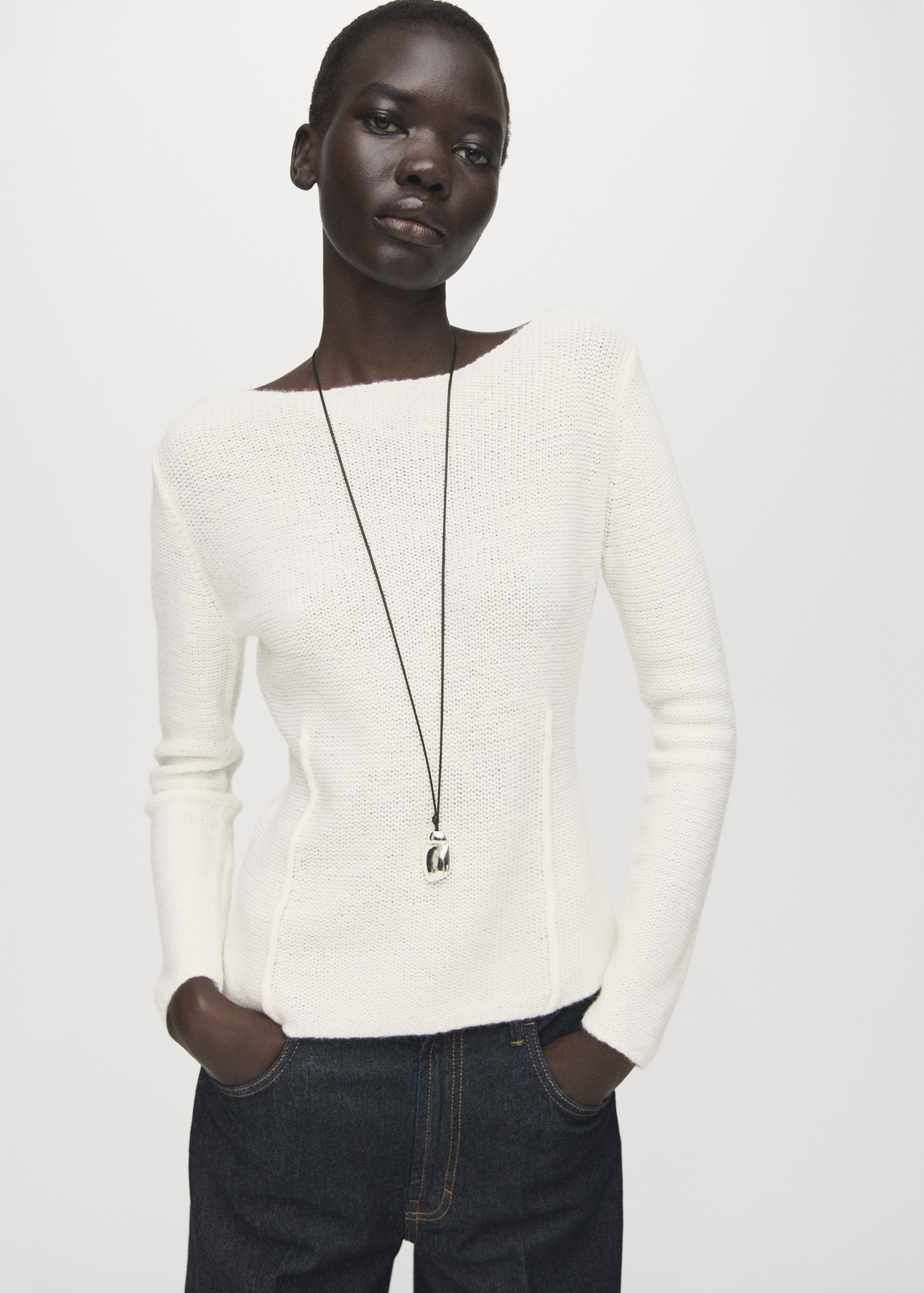 Knitted Sweater With Seams - Women | Mango Usa