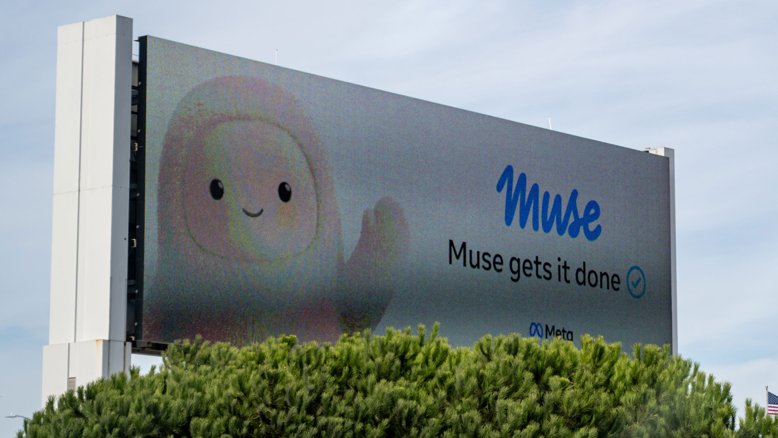 Billboard featuring Meta's Muse AI agent