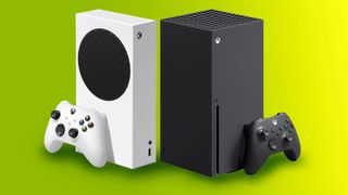 best Xbox Series X prices - Product images of the Xbox Series X and Xbox Series S on a colourful background