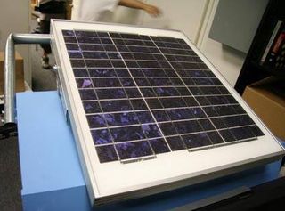 The PowerUp 20W 12V solar panel.
