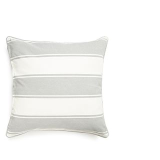 white and grey strip cushion
