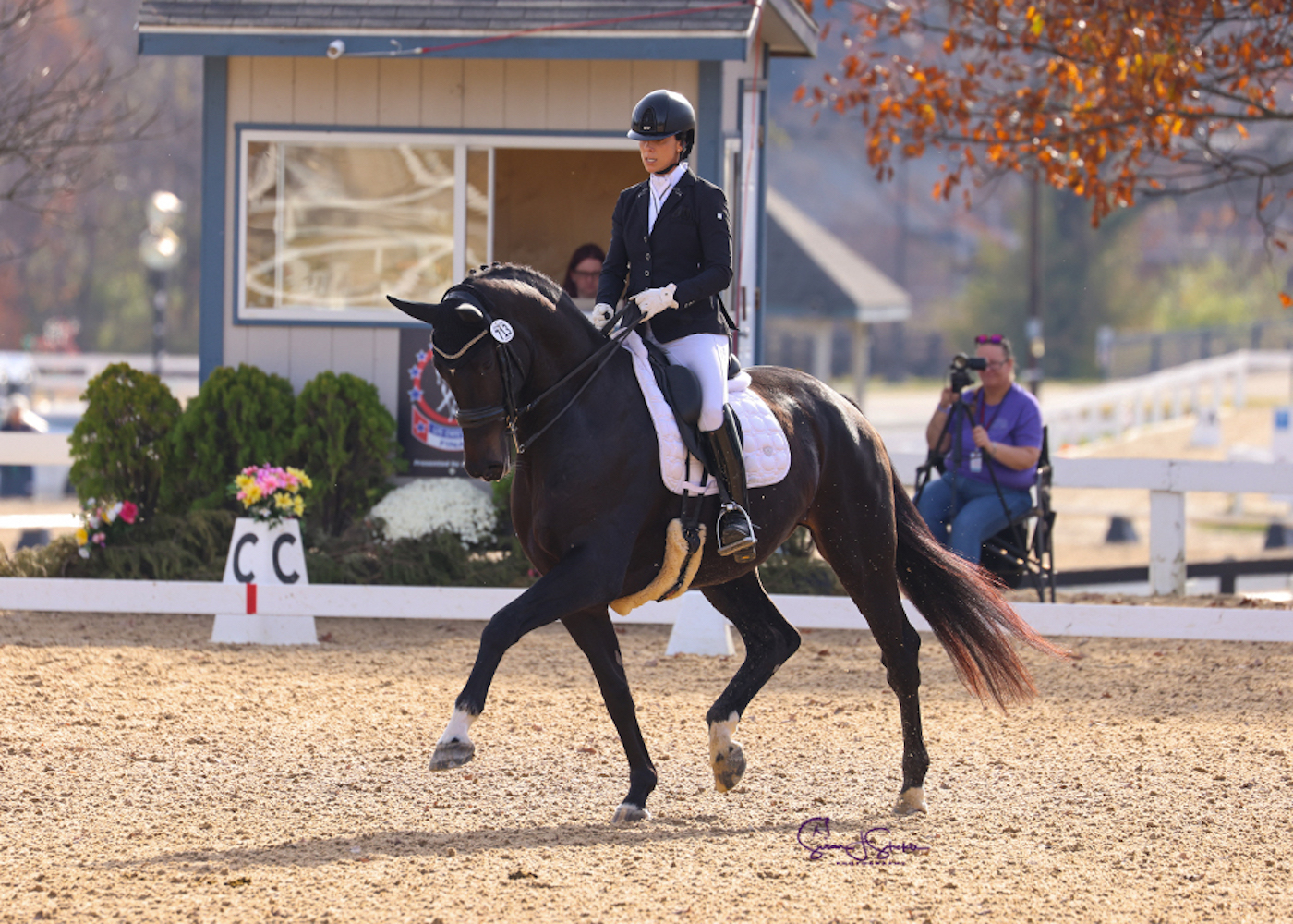 Rider Marta Renilla pictured competing at the US Dressage Finals