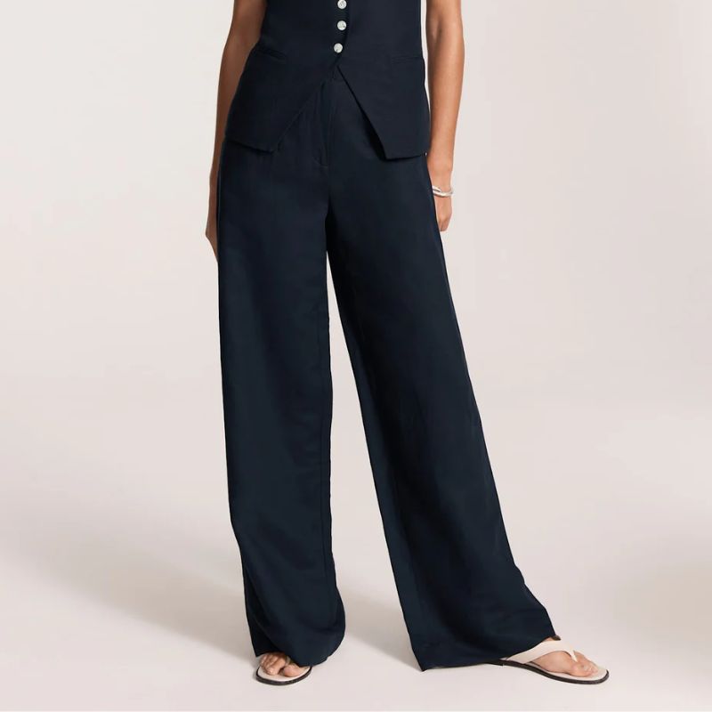 Image of navy trouser suit bottoms