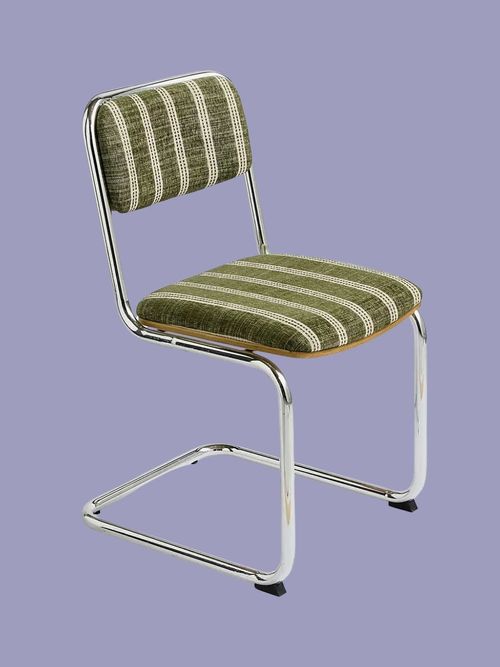 Draper Cantilever Dining Chair in Textured Weave