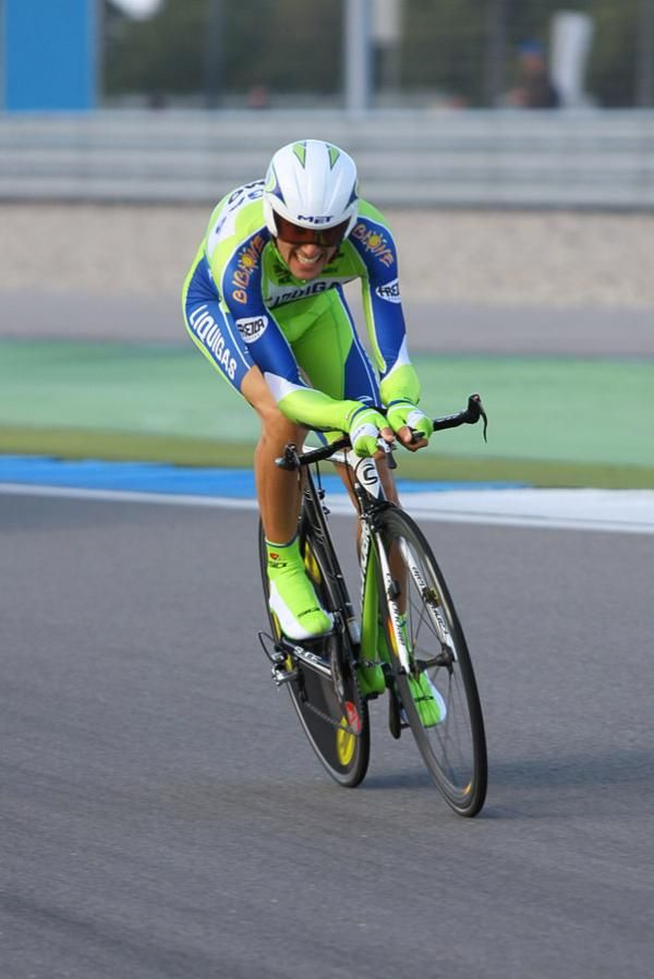 Ivan Basso on course.