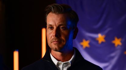 Henrik Stenson poses for Team Europe after Ryder Cup captaincy announcement