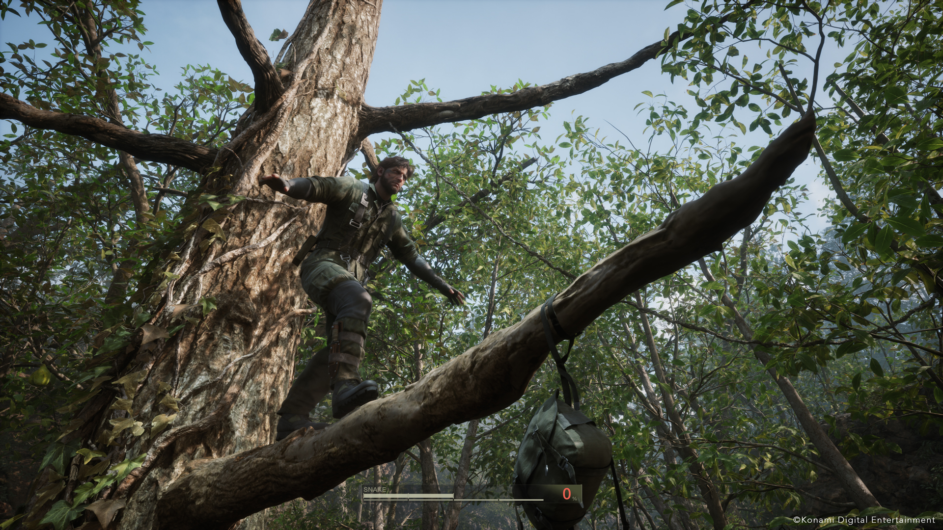 Metal Gear Solid Delta: Screenshot von Snake Eater, der Snake in Aktion zeigt