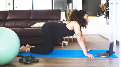 Pregnant woman doing pelvic floor exercises