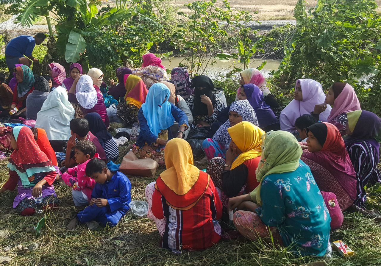 Rohingya refugees.