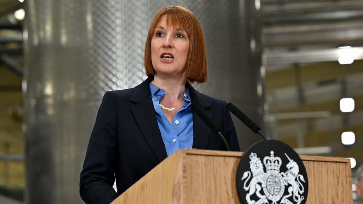 Rachel Reeves, UK chancellor of the exchequer, speaks during a visit to the Encirc Glass factory in Chester