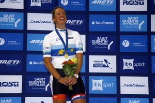 Kirsten Wild (Netherlands) on the podium