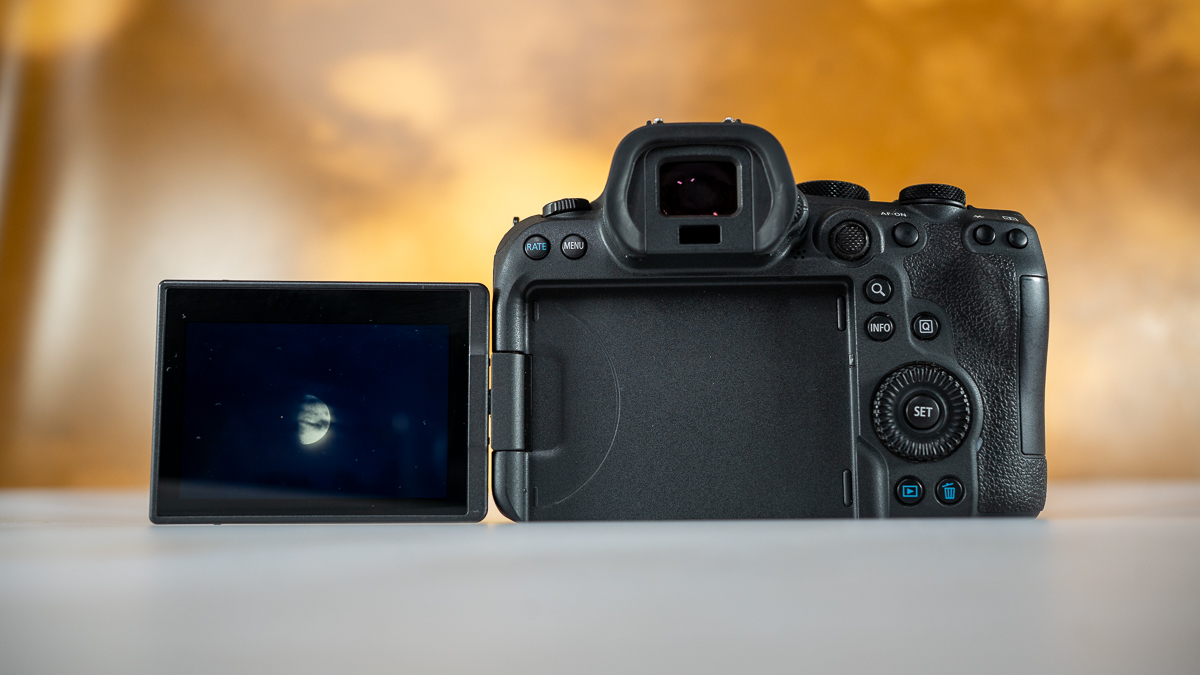 Canon EOS R6 II with the screen flipped out