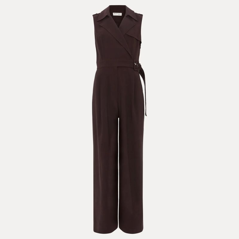 chocolate brown tailored jumpsuit from Phase Eight