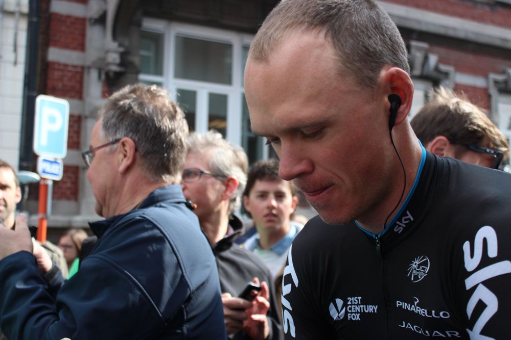 Chris Froome was a popular man at the start