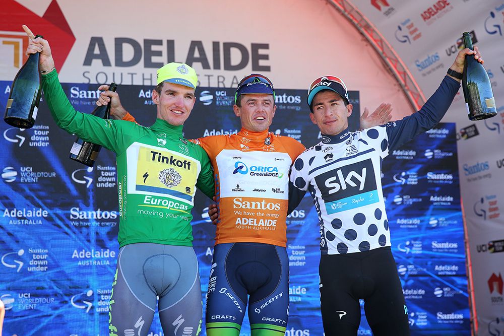 The 2016 Tour Down Under jersey winners