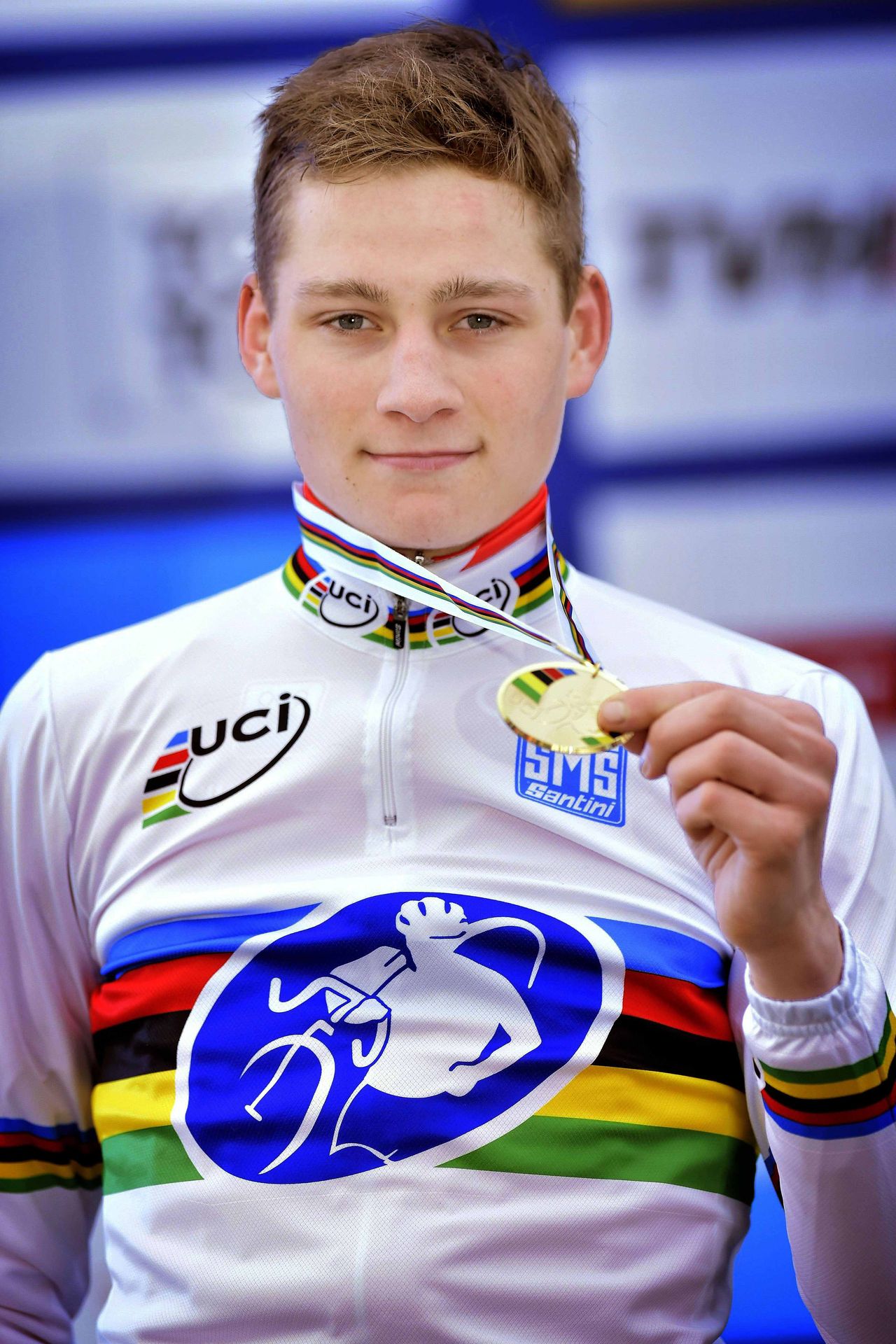 Mathieu van der Poel (Netherlands) joins his father Adri on the world championships roll of honour.