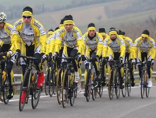 The Italian Professional Continental team rolls along the Chianti hills