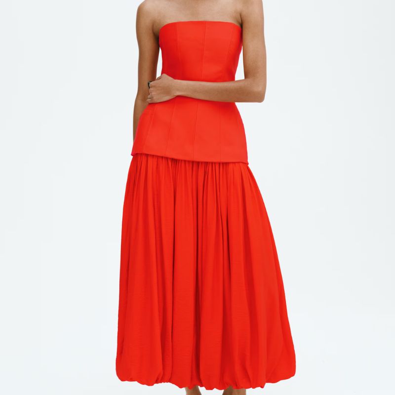 H&amp;amp;M Hourglass bandeau dress on model