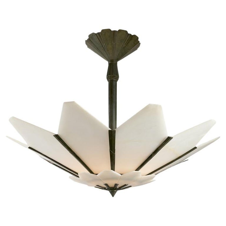 Albert Cheuret, Marguerite, Art Deco Chandelier, France, C. 1925