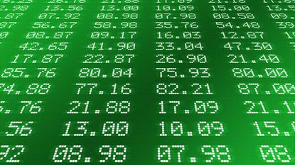 stock market green numbers