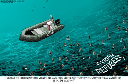 Editorial cartoon World Syrian Refugees Migrants